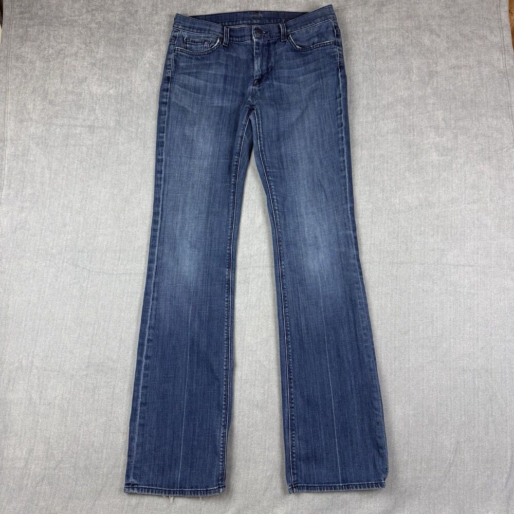 7 For All Mankind High Waist Bootcut Jeans Womens 30 Blue Stretch Denim USA
